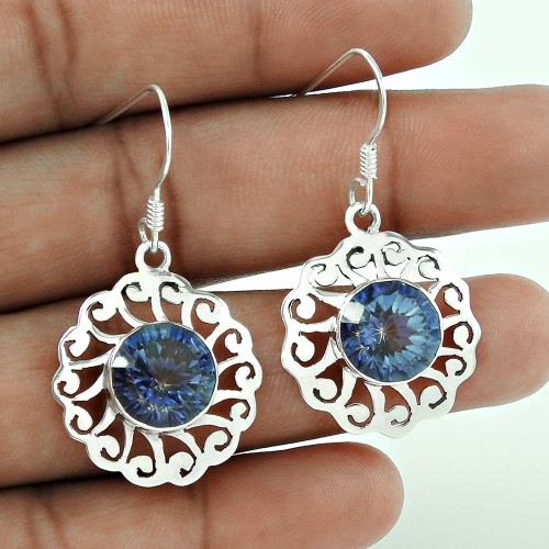 Classy Style! 925 Sterling Silver New Mystic Earrings Wholesale Price