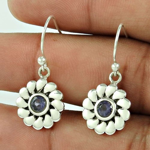 Passion! 925 Sterling Silver Iolite Gemstone Earrings Exporter
