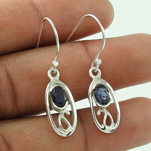 Kiss!! Iolite 925 Sterling Silver Earrings Manufacturer India