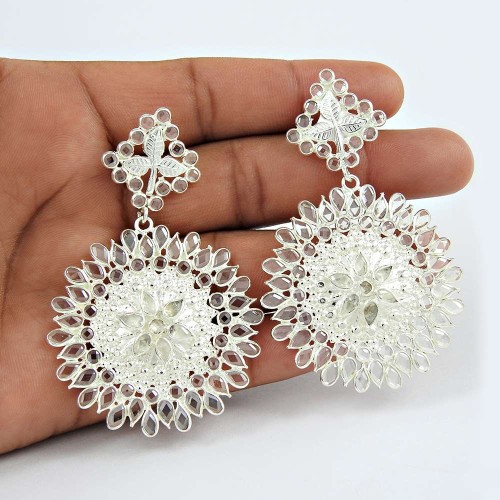 Top Quality Crystal Sterling Silver Earrings Supplier India