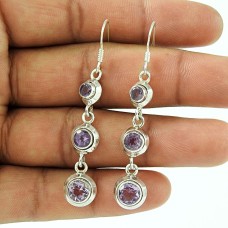 925 Silver Jewellery Fashion Amethyst Gemstone Earrings