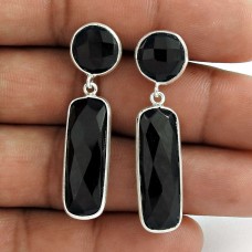 925 Sterling Silver Antique Jewellery Beautiful Black Onyx Gemstone Earrings Großhändler