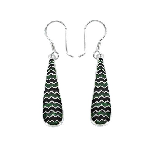 Fetching Inlay 925 Sterling Silver Earrings Wholesale