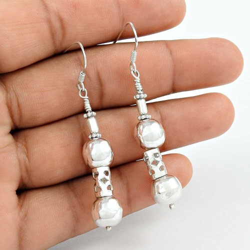 Beautiful 925 Sterling Silver Dangle Earrings 925 Silver Jewellery