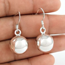 Rare 925 Sterling Silver Ball Earrings 925 Sterling Silver Fashion Jewellery