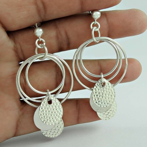 925 Sterling Silver Vintage Jewellery Ethnic Silver Earrings Jewellery Supplier India