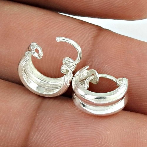 Amazing Design!! 925 Sterling Silver Hoop Earrings Wholesaling