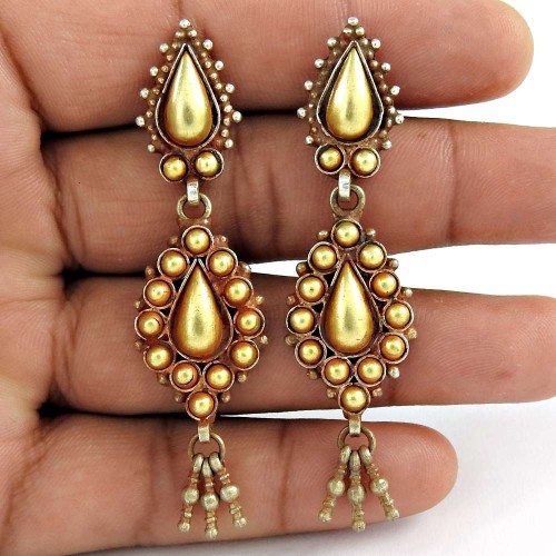 Handy Gold Plated 925 Sterling Silver Earrings