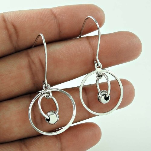 Charming 925 Sterling Silver Ball Earring Vintage Jewellery