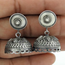 Well-Favoured Oxidized Sterling Silver Jhumki Earring Jewelry