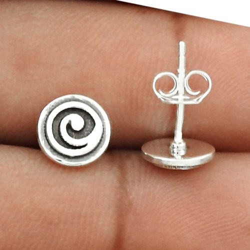 HANDMADE Indian Jewelry 925 Solid Sterling Silver Earring W6