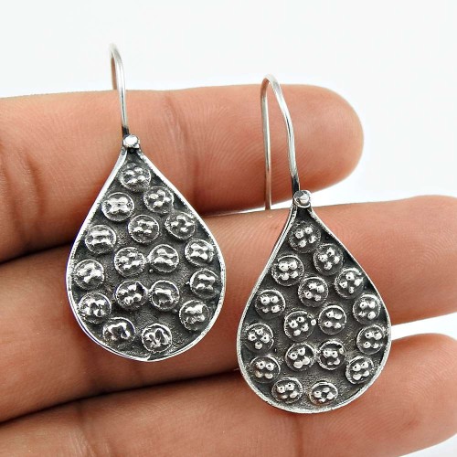925 Sterling Silver Oxidised Jewellery Beautiful Silver Earrings Lieferant