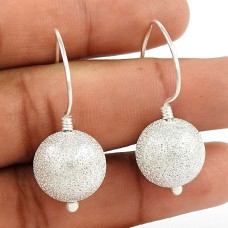 925 Sterling Silver Indian Jewellery Traditional Silver Ball Earrings Exporter India