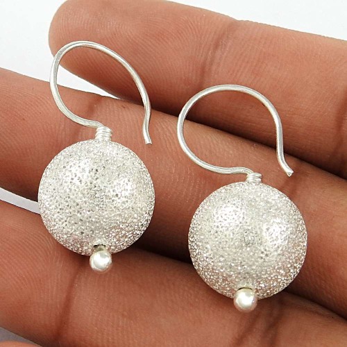 Sterling Silver Fashion Jewellery High Polish Silver Ball Earrings Lieferant