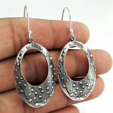 925 Sterling Silver Antique Oxidised Jewellery Traditional Silver Earring De gros