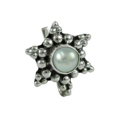 Good-Looking Pearl 925 Sterling Silver Antique Nose Pin Jewellery