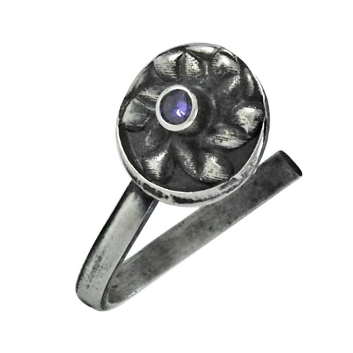 925 sterling silver gemstone jewelry Rare Amethyst Nose Pin