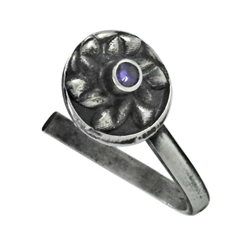 925 sterling silver vintage jewelry Trendy Amethyst Nose Pin