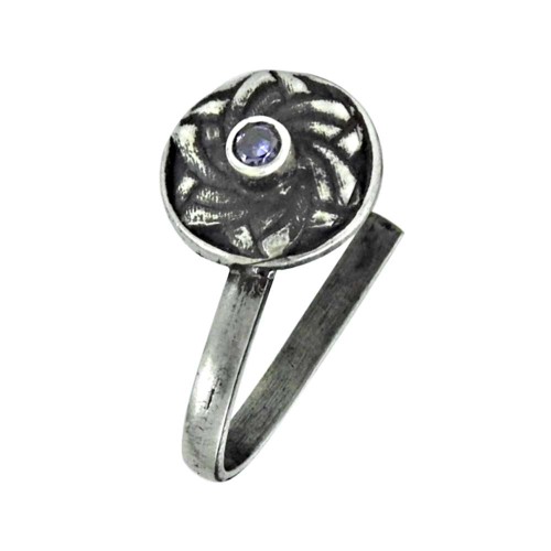 925 sterling silver indian jewelry Fashion Amethyst Nose Pin