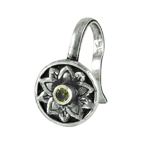 925 sterling silver fashion jewelry Fashion Citrine Nose Pin