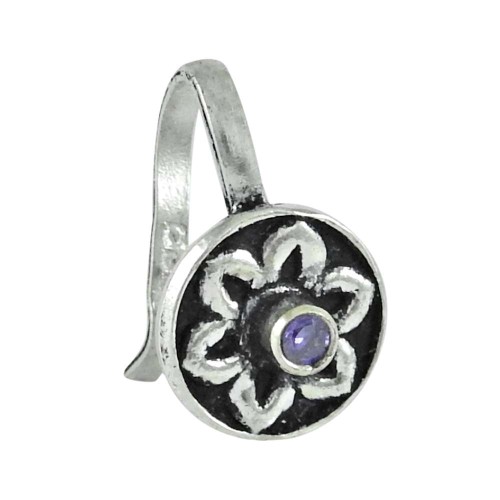 925 sterling silver fashion jewelry Rare Amethyst Nose Pin De gros