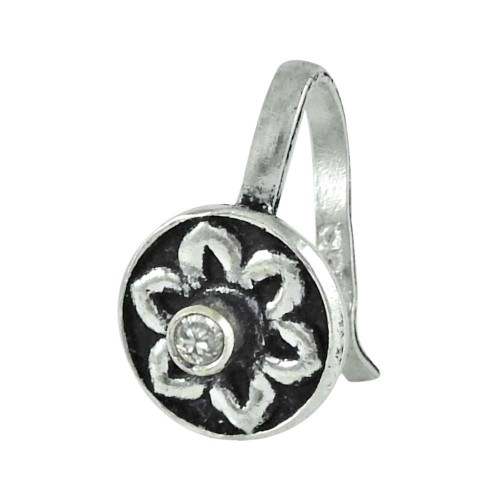 925 sterling silver antique jewelry Fashion Crystal Nose Pin