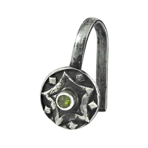 indian silver jewelry Charming Peridot Nose Pin Großhandel