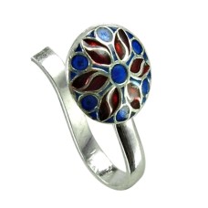 Trendy Sterling Silver Inlay Nose Pin 925 Sterling Silver Handmade Jewellery
