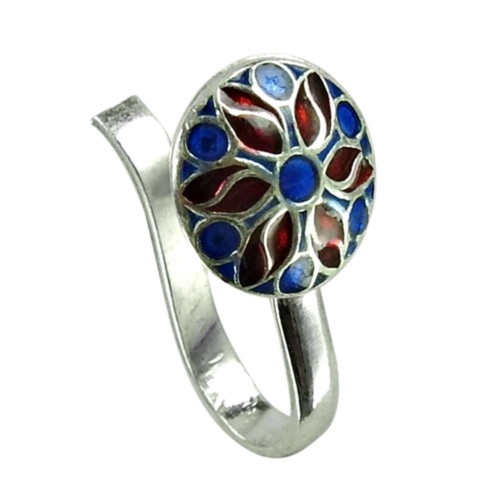 Beautiful Sterling Silver Inlay Nose Pin Handmade 925 Silver Jewellery