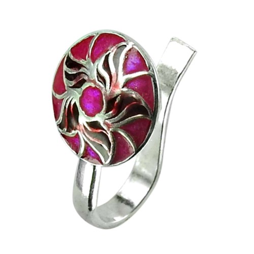 Lovely Sterling Silver Inlay Nose Pin Handmade Indian Sterling Silver Jewellery