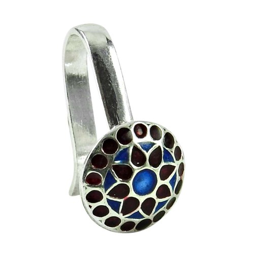 Well-Favoured Sterling Silver Inlay Nose Pin 925 Sterling Silver Jewellery Supplier India