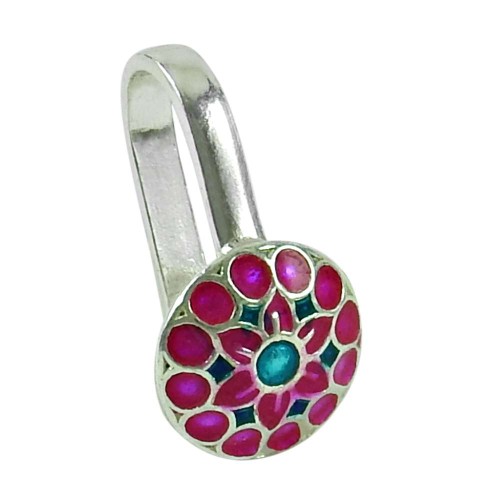 Amusable Sterling Silver Inlay Nose Pin 925 Sterling Silver Jewellery Wholesaler India