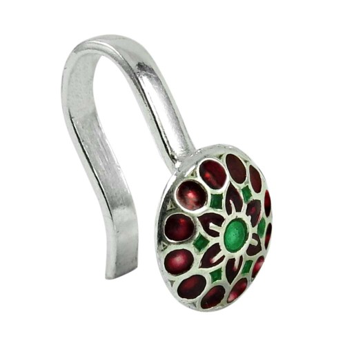 Good-Looking Sterling Silver Inlay Nose Pin Handmade 925 Sterling Silver Antique Jewellery