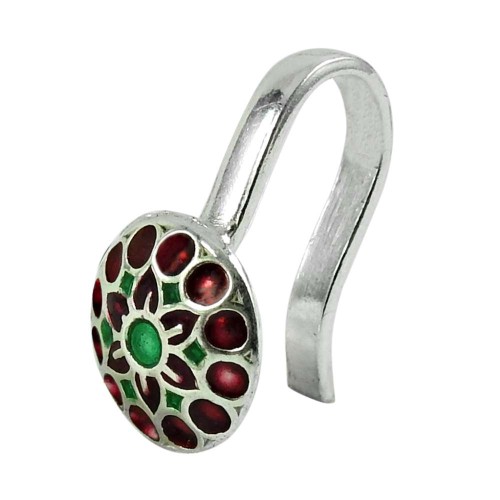 Handy Sterling Silver Inlay Nose Pin Sterling Silver 925 Jewellery