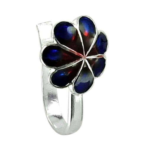 Lovely Sterling Silver Inlay Nose Pin Wholesaler Indian Sterling Silver Jewellery