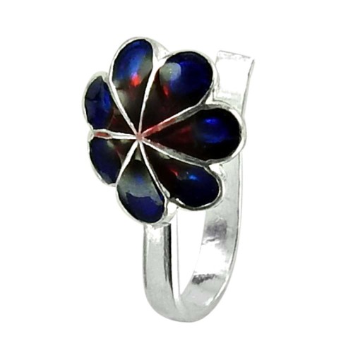 Stunning Sterling Silver Inlay Nose Pin Exporter 925 Silver Jewellery