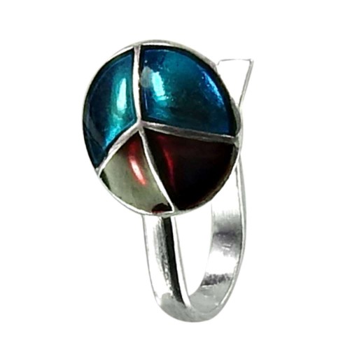 Personable Sterling Silver Inlay Nose Pin 925 Silver Jewellery