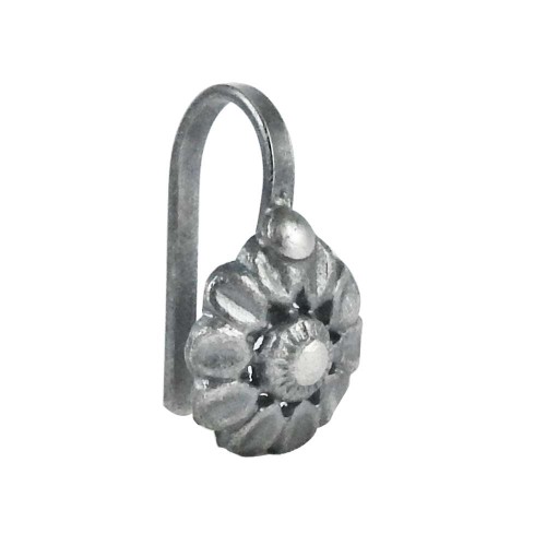 Spell 925 Sterling Silver Handmade Flower Design Nose Pin Jewelry