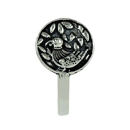 Scrumptious Oxidized 925 Sterling Silver Handmade Nose Pin Jewellery