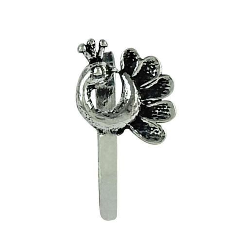 Peacock Design 925 Sterling Silver Nose Pin Vintage Jewellery