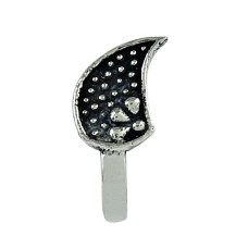 Good-Looking Oxidized 925 Sterling Silver Handmade Nose Pin Antique Jewellery