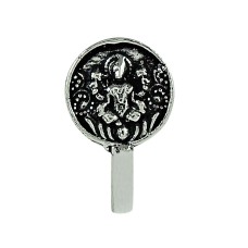 Possessing Good Fortune Oxidized 925 Sterling Silver Nose Pin Traditional Jewellery