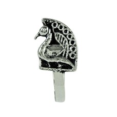 Rare 925 Sterling Silver Peacock Nose Pin Ethnic Jewellery
