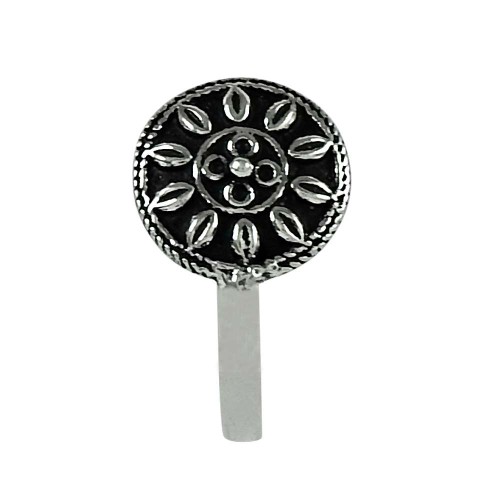 Charming Oxidized 925 Sterling Silver Nose Pin Vintage Style Jewellery