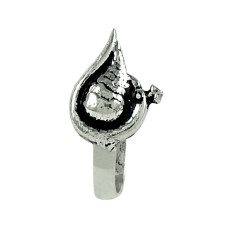 Designer Oxidized 925 Sterling Silver Nose Pin Indian Traditional Jewellery