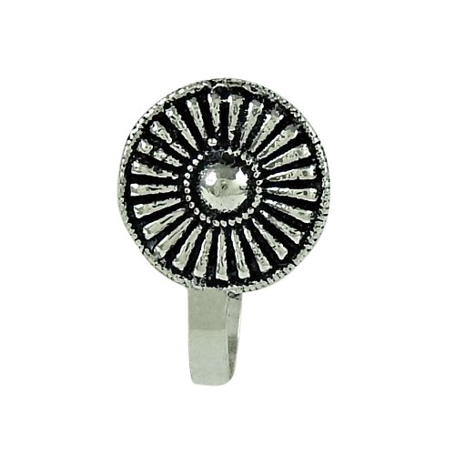Pretty Oxidized 925 Sterling Silver Nose Pin Indian Jewellery