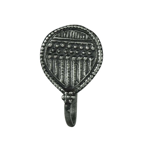 Good-Looking Oxidized 925 Sterling Silver Nose Pin Antique Indian Jewellery