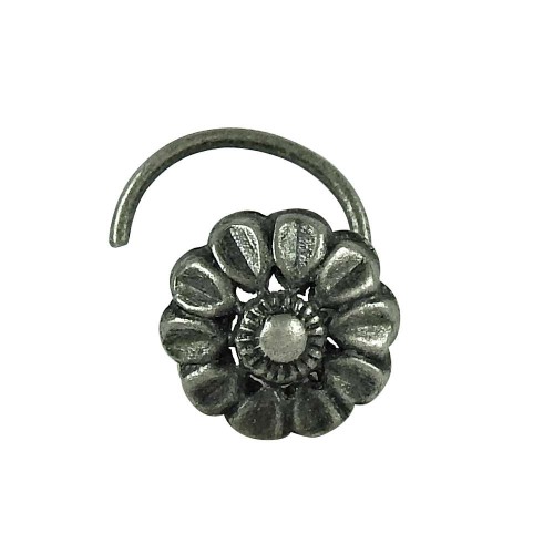 Trendy Oxidized 925 Sterling Silver Nose Pin Handmade Jewellery