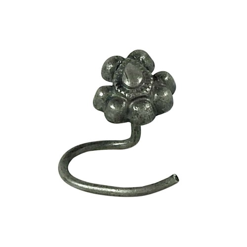 Daily Wear Oxidized 925 Sterling Silver Nose Pin Jewellery