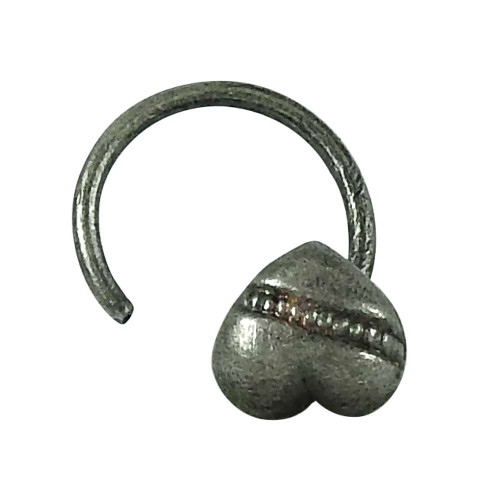 Charming Oxidized 925 Sterling Silver Nose Pin Vintage Jewellery
